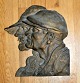 Dansk kunstner (20. årh.) Dobbeltportræt. Bronze. Signeret ELGP 1929 for Ernst El Petersen. 34 x ...