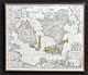 Insul&aelig; Danic&aelig; in Mari Balthico. 1714. Kobberstukket og h&aring;ndkoloreret landkort ...