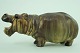 Arne Ingdam; A stoneware figurine, a hippo