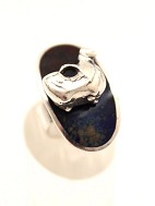 Sterling sølv ring  med opal og figur