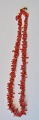 Rød koral kæde, 19. årh. L.: 49 cm. 
