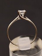 14 karat hvidguld solitaire ring med 0,4 carat diamant