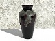 Glas vase med 
tinmontering, 
Violfarvet, 
16cm høj *Pæn 
stand*