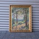 Maleri af 
skovvej, olie 
på lærred
Signeret af 
Evelyn 
Thorbjørn 
(1911-90)
Maleriet måler 
i ...