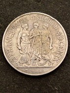 Dansk Vestindien 2 franck / 40 cent 1905 P sølv