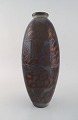 Large Höganäs art nouveau vase in glazed ceramics. Beautiful lustre glaze. 1920 
/ 30