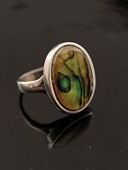 Sterling sølv ring størrelse 50 med opal