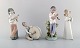 Lladro, 
Spanien. Fire 
porcelænsfigurer.
 Børn med 
instrumenter. 
1980'erne.
Største måler: 
23 x ...