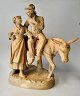 Italiensk figurgruppe i rødler, 19. årh. Stemplet: Cipolla Calogord og Messina. Unika. Figur af ...
