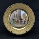 Diameter 20 cm.
Italiensk 
platte fra 1800 
tallets midte, 
dekoreret med 
guld og motiv i 
...