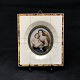 Højde 11,5 cm.Bredde 10 cm.Billedet måler 6x5 cm.Flot miniature fra slutningen af 1800 ...