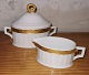 Gold range of sugar and cream sets in porcelain from Royal Copenhagen