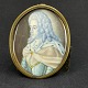 Højde 9 cm.Bredde 7,5 cm.Tidligt miniatureportræt af Frederik d. 4 af ...