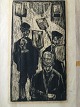 Mogens Hansen 
(20 årh):
Arbejdere med 
skovle 1962.
Træsnit på 
japanpapir.
Sign.: Mogens 
...