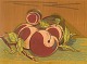 Axel Salto. Color lithography. Number 296/310. Peaches. 1920s.
