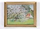 Oliemaleri med 
motiv af 
kirsebærtræ og 
med forgyldt 
ramme, malet af 
Carl Lundblad 
(1903-1983) ...