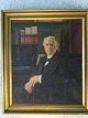 Robert Panitzsch (1879-1949):Portræt af ældre mand i interiør 1934.Olie på lærred.Sign.: ...