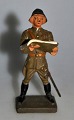 Sjælden Lineol 
figur - dansk 
officer - 
1930'erne, 
Tyskland. Med 
kort og sværd. 
Håndbemalet. 
...