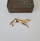Vintage broche i 8 kt guld af Bernhard Hertz Stemplet: BH-BHLængde 5,2 cm.