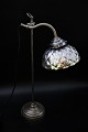 Gammel fransk 
Bureau bord 
lampe med 
original 
lampeskærm i 
vaflet 
fattigmandssølv 
med en rigtig 
...