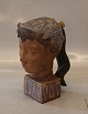 Helge 
Christoffersen 
Bust ca 21 cm 
Signed HC 
Decorated  
Royal 
Copenhagen 
Stoneware. In 
nice and ...