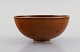 Saxbo bowl in glazed stoneware. Beautiful glaze in brown shades. Mid-20th 
century.
