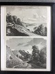 Ubekendt 
kunstner (19 
årh):
2 xylografier 
på papir i 
samme ramme.
"Ved Vejle 
skovs udkant" 
og ...