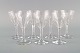 Baccarat, 
Frankrig. Syv 
hvidvinsglas i 
klart mundblæst 
krystalglas. 
Midt 
1900-tallet.
Måler: ...