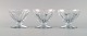 Baccarat, 
Frankrig. Tre 
Tallyrand glas 
i klart 
mundblæst 
krystalglas. 
Midt 
1900-tallet.
Måler: ...