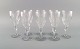 Baccarat, 
Frankrig. Otte 
art deco 
rødvinsglas i 
klart mundblæst 
krystalglas. 
1930/40'erne. 
...