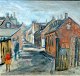 Frandsen, 
Kristian (1902 
- ) Danmark. 
Gade scene fra 
Aarhus. Olie på 
lærred. 
Signeret. 60 x 
65 ...