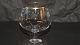 Cognacglas med 
Guldkant 
Højde 8,3 cm
Pæn og 
velholdt stand