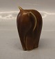 Elephant 
Palshus brown 
harefur glaze 
12.5 cm Keld 
Jordan Signed 
KJ - Kjeld 
Jordan for ...