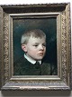 Ubekendt 
kunstner (19 
årh):
Portræt af 
dreng.
Olie på lærred 
monteret på ...