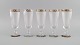 Nason & 
Moretti, 
Murano. Fem 
vinglas i 
mundblæst 
kunstglas med 
håndmalet 
turkis og ...