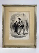 Tryk/litografi 
fra 1840'erne. 
Kunstner Honoré 
Daumier fra 
serien Le 
Papas, motiv 
nr. 13 af far, 
...