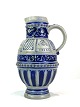 Keramik kande i 
grå og blå 
farver, 
nummeret 58, 
fra omkring 
1940erne. 
Kanden er i 
flot brugt ...