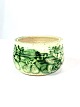Keramik skål 
med lys glasur 
og grønt 
mønster fra 
1940erne. 
Skålen er i 
flot brugt 
stand. 
H - 7 ...