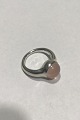 Georg Jensen Sterling Sølv Ring No 453 Droplet Rosa Quartz Ring Str 48 (US 4 ½) Vægt 7.6 gr/0.27 ...