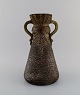 Josef Strnact, 
Austria. 
Antique art 
nouveau vase 
with handles in 
glazed 
terracotta. 
Hand-painted 
...