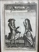Alain Manesson Mallet (1630-1706):Klædedragter England 1685.Kobberstik på papir.Betegnet ...