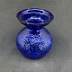 Koboltblåt hyacintglas fra Fyens Glasværk, bred krave

