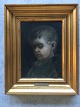 Herman 
Siegumfeldt 
(1833-1912):
Portræt af 
dreng.
Olie på lærred 
monteret på 
plade
Sign.: ...