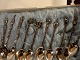 Silver coffee spoon. Silver 925a Silver master: Lbo 12 pieces, each with its own decoration. 1 ...