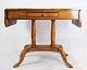 Antikt empire bord med klapper og intarsia i birketræ med oprindelse fra Danmark lavet i ...