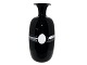 Holmegaard kunstglas, stor sort Melody vase.Designet af Michael Bang i 1983.Højde 31,0 ...