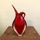 Murano Sommerso vase af klart, rødt og gult glas. Fremstillet i Italien på Morano og udført i ...