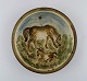 Knud Kyhn for Royal Copenhagen. Bowl / dish in hand-painted and glazed ceramics. 
Mare and foal. Mid 20th century.
