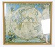 Et kort over den østlige halvkugle med titel ”Map of discovery” fra omkring 1920’erne. Mål i ...