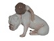 Bing & Grøndahl Figur, pige med bulldog.Af fabriksmærket ses det, at denne er produceret ...